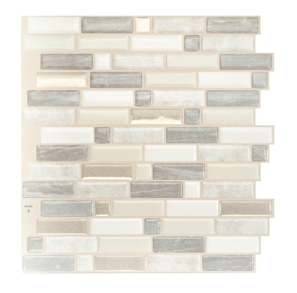 Smart Tiles SM1112G-04-QG Mosaik Series Wall Tile, Vinyl