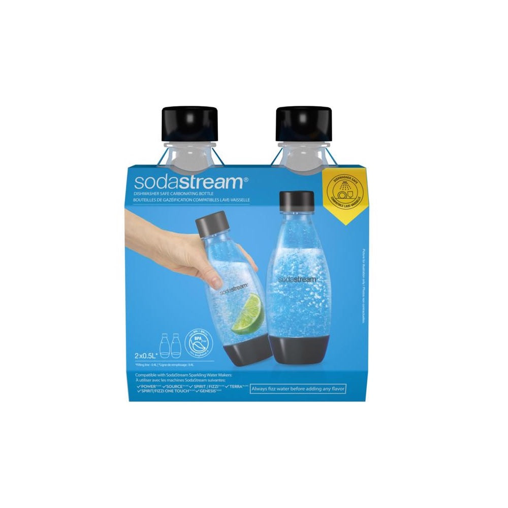 SodaStream 1748260010 Carbonator Bottle, Clear, 2 Pk