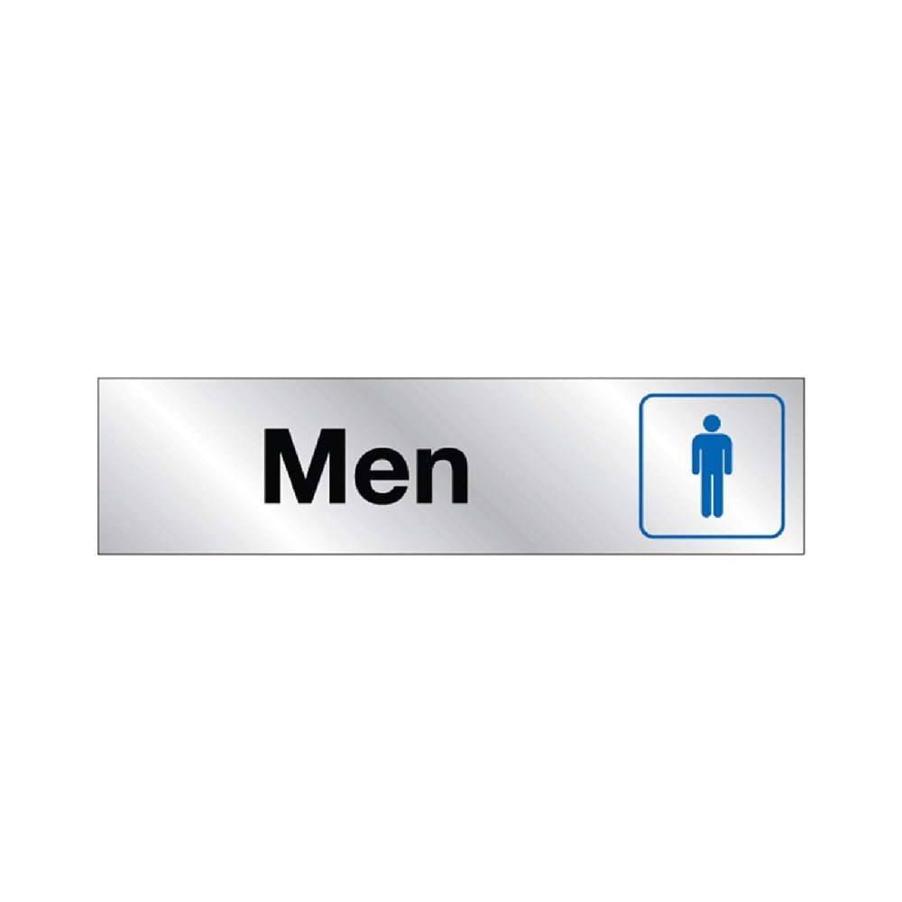 HY-KO 478 Self-Adhesive Men Sign, 2 Inch x 8 Inch, Vinyl