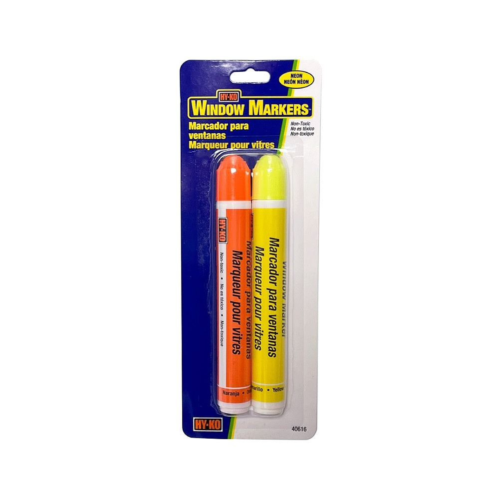 HY-KO 40616 Neon Window Marker, Yellow/Orange