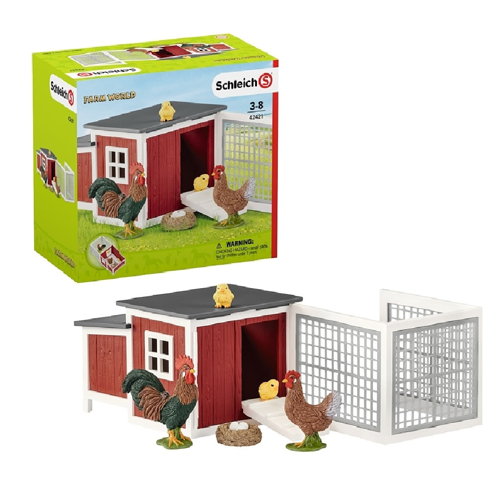 Schleich-S 42421 Chicken Coop Toy, Plastic