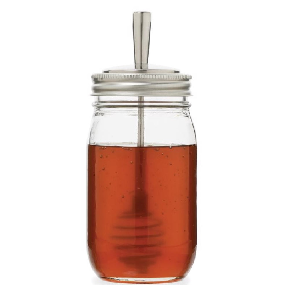 Jarware 82653 Regular Mouth Decorative Jar Lid Honey Dripper
