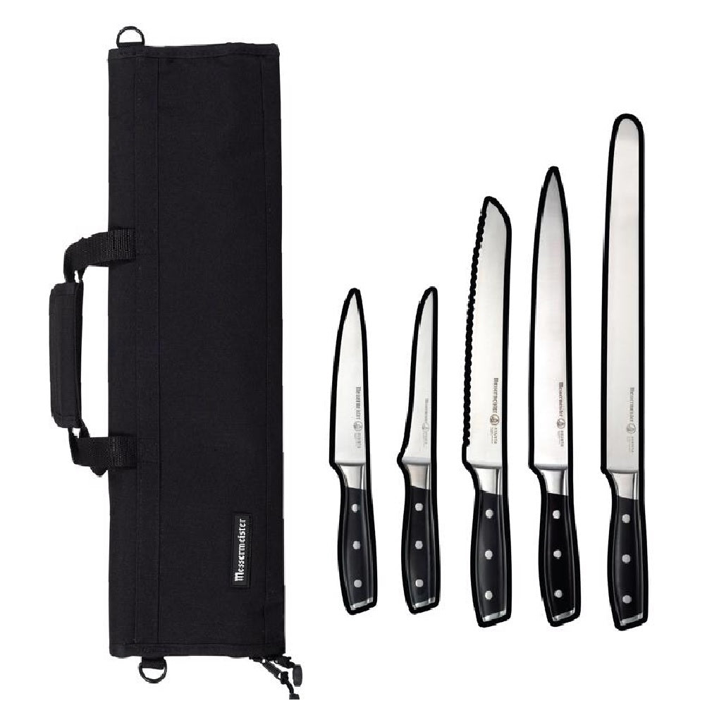 Messermeister BBQ-B Avanta Knife Set, Black/Silver