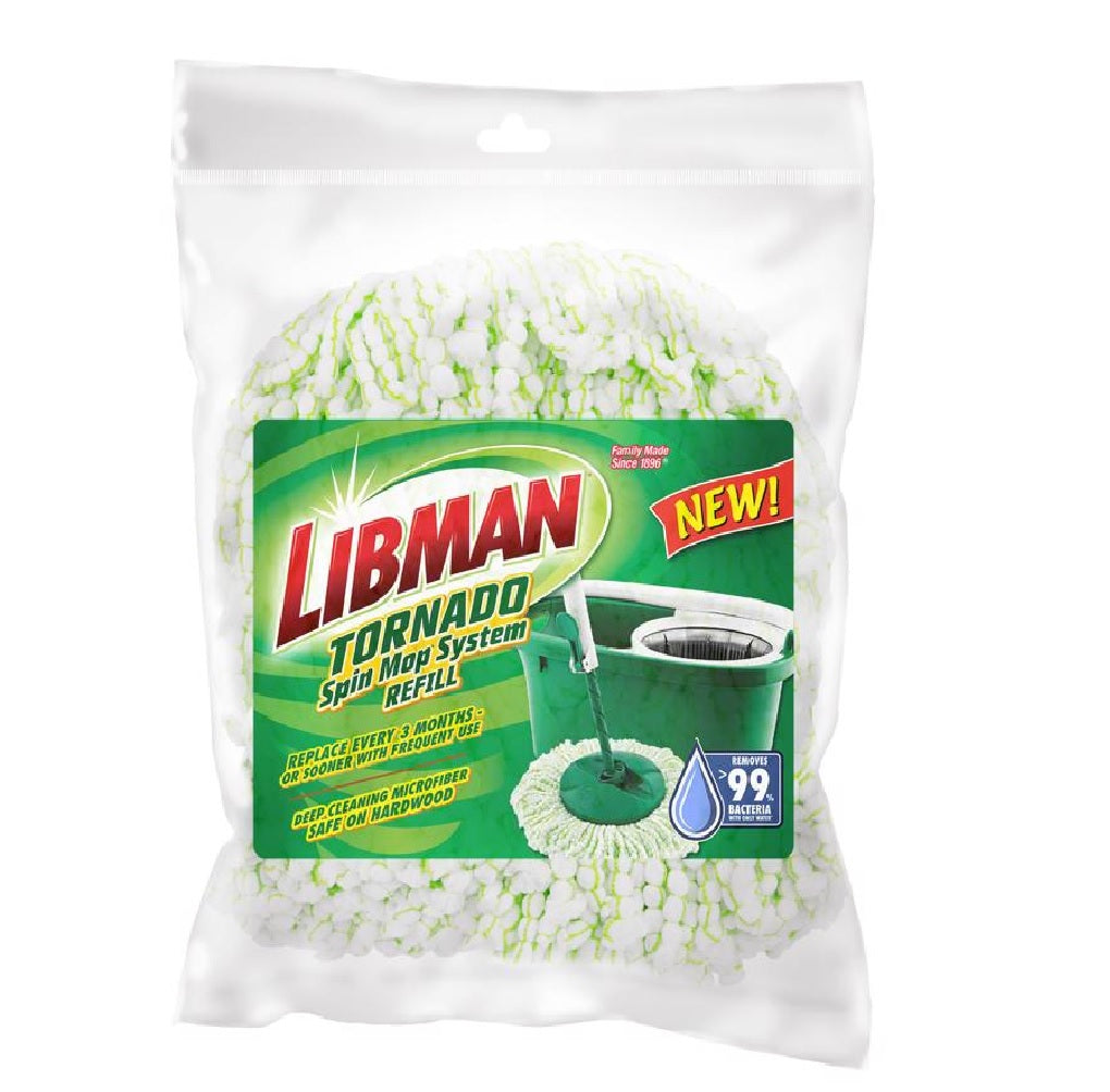 Libman 1284 Tornado Spin Mop Refill, Microfiber