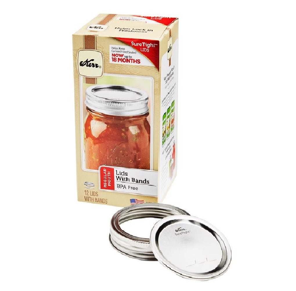Kerr 2139297 Regular Mouth Canning Lids and Bands