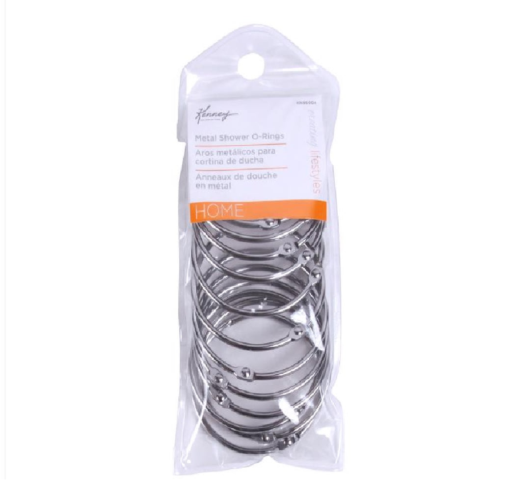 Kenney KN96004 Shower Curtain Rings, Steel