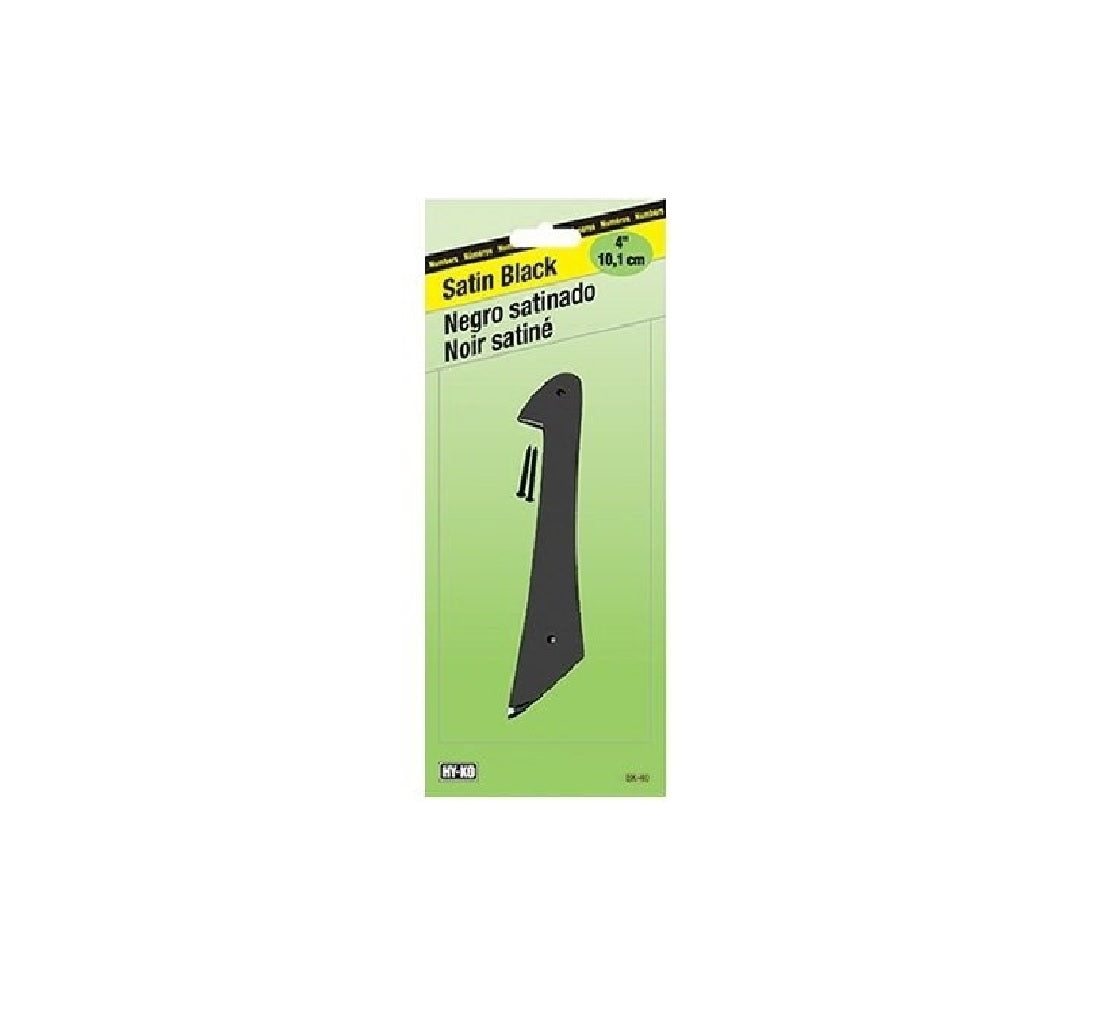 Hy-Ko BK-40/1 House Number, Black, Character 1