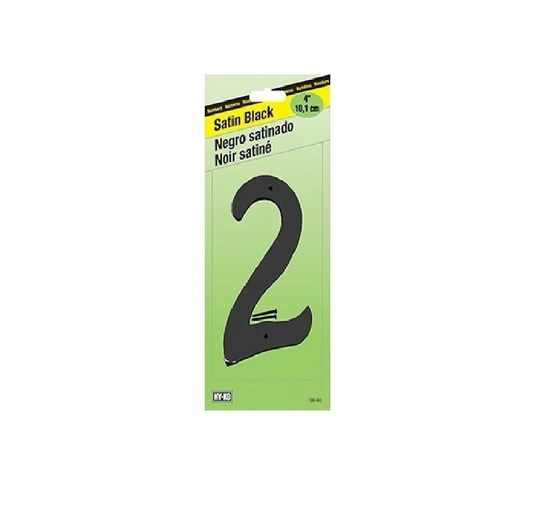 Hy-Ko BK-40/2 House Number, Black, Character 2
