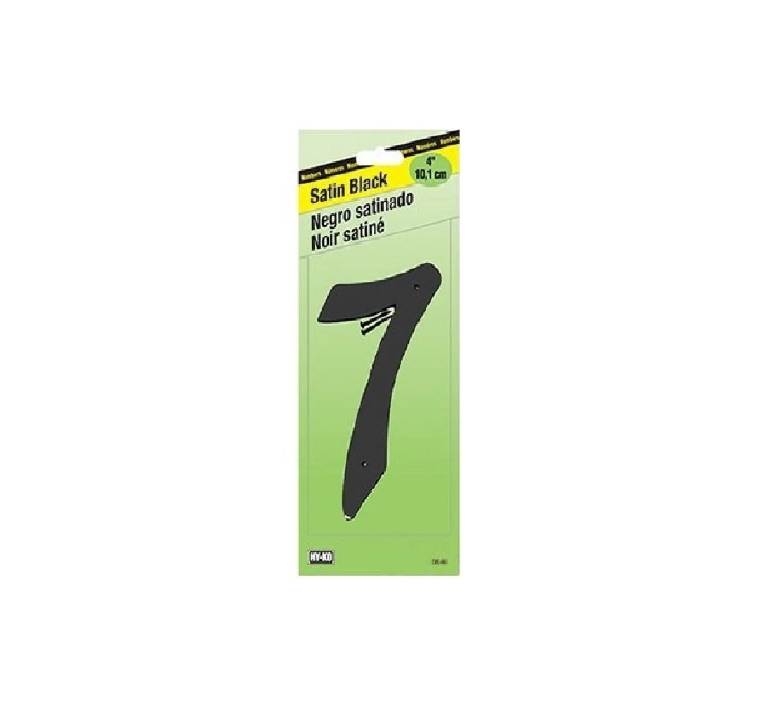 Hy-Ko BK-40/7 House Number, Black, Character 7