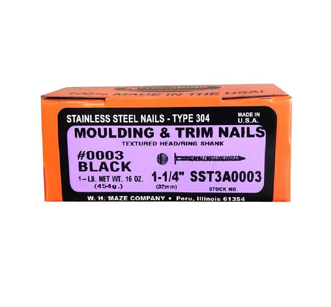 Maze SST3A0010003 Trim Flat Head Nail, Stainless Steel
