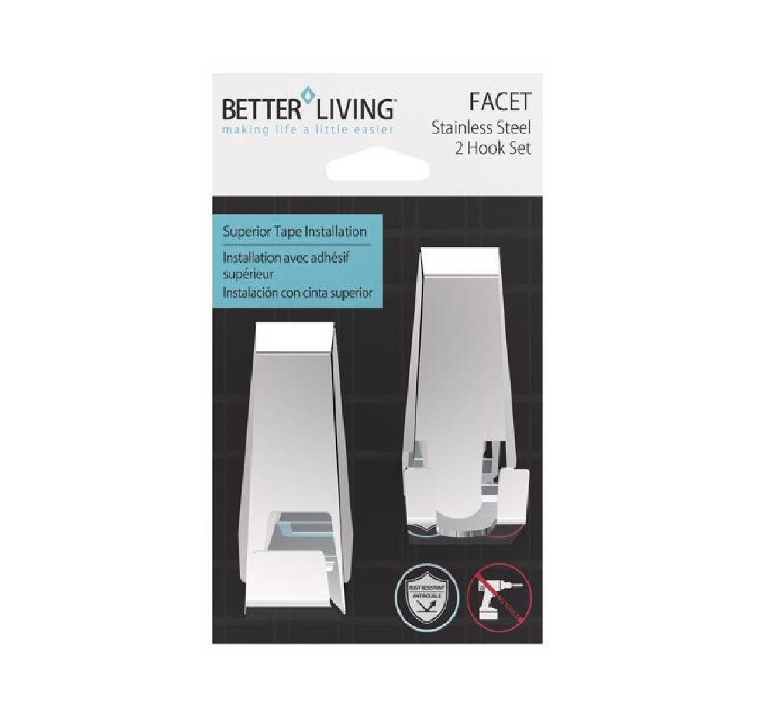 Better Living 13863 Facet Bath Hook, Stainless Steel