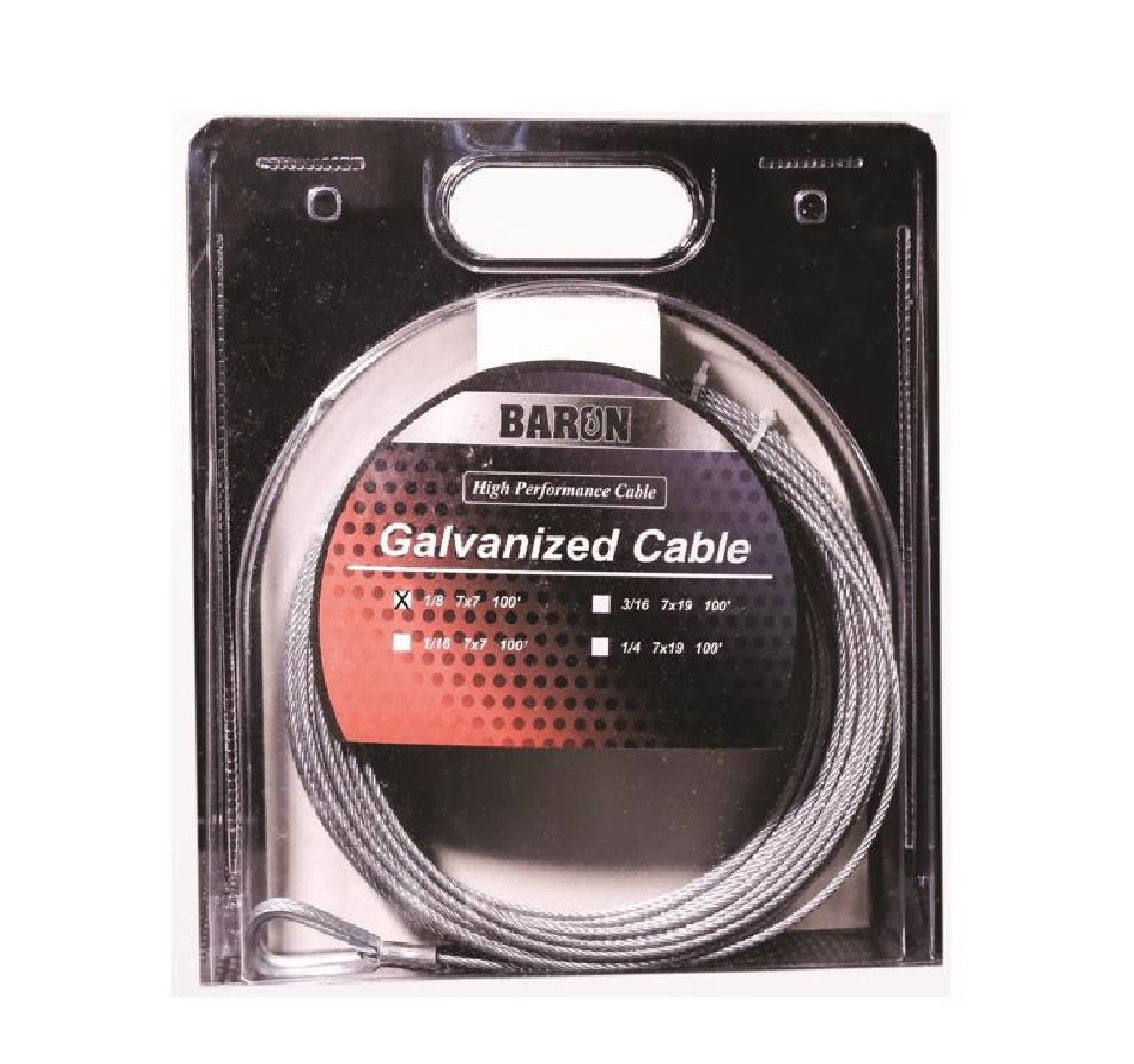 Baron 96005 Aircraft Cable, Galvanized Steel