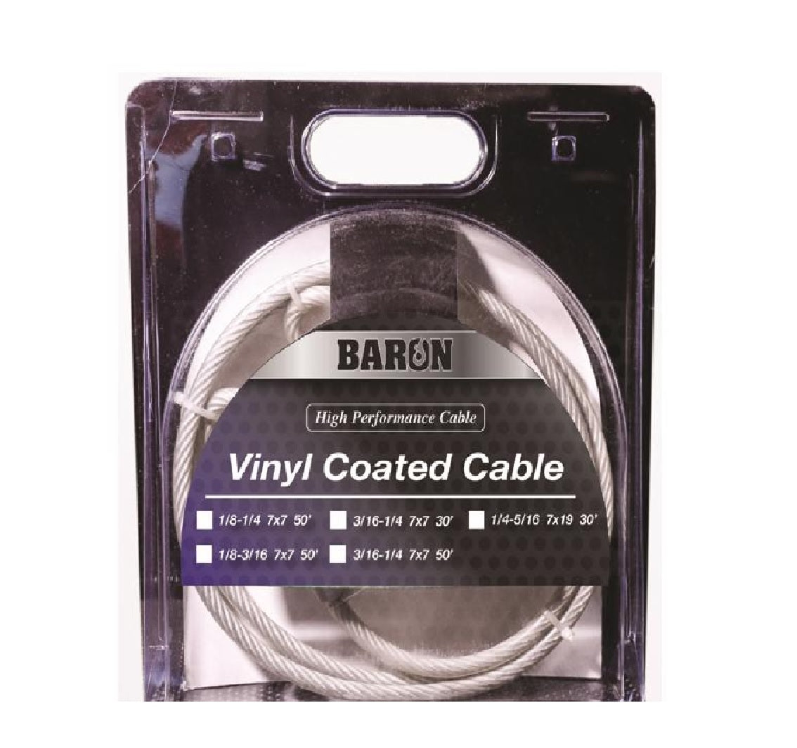 Baron 52205 Aircraft Cable, Vinyl Coated