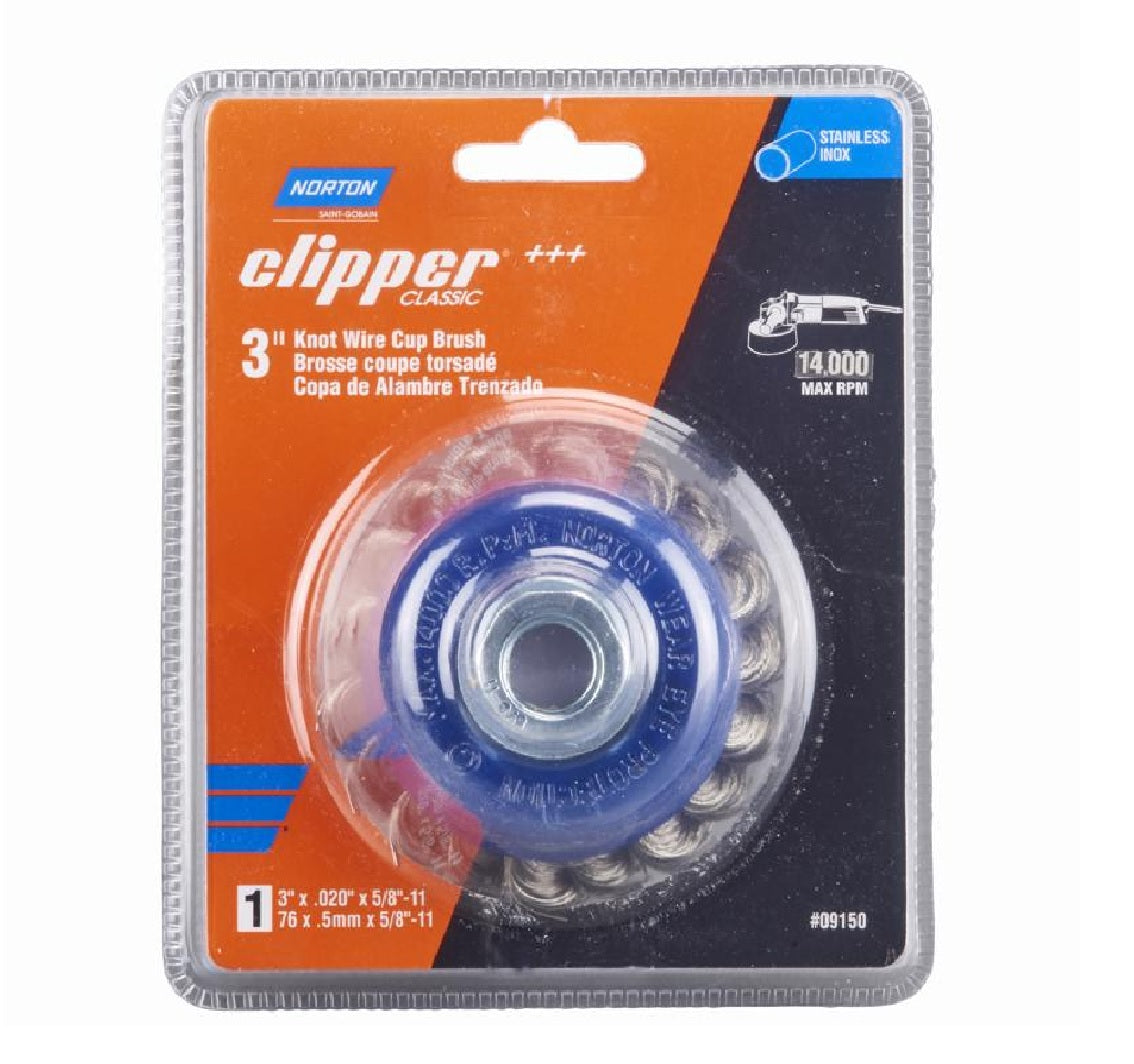 Norton 70184609150 Clipper Knot Wire Cup Brush