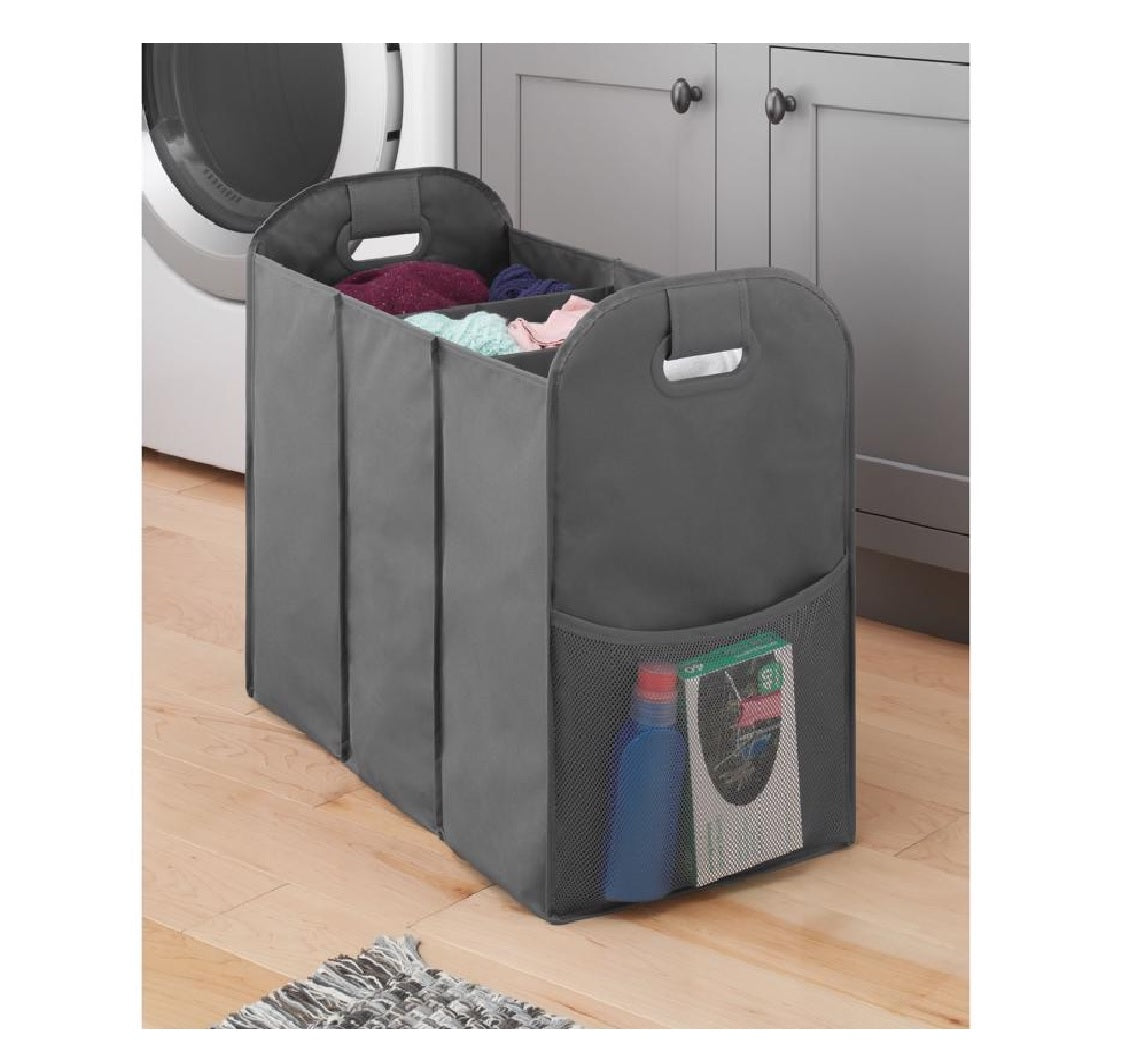Whitmor 6266-7702-SAGRY Collapsible Hamper, Gray