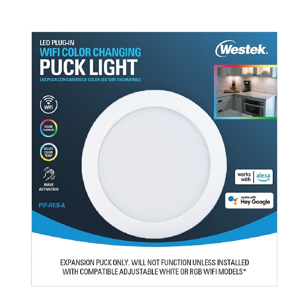 Westek PIP-RGB-A WiFi Motion and RF Remote Controlled Puck Light