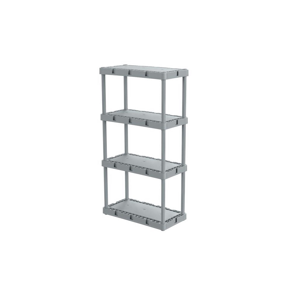 Gracious Living 91081-1C 4-Tier Shelving Unit, Gray