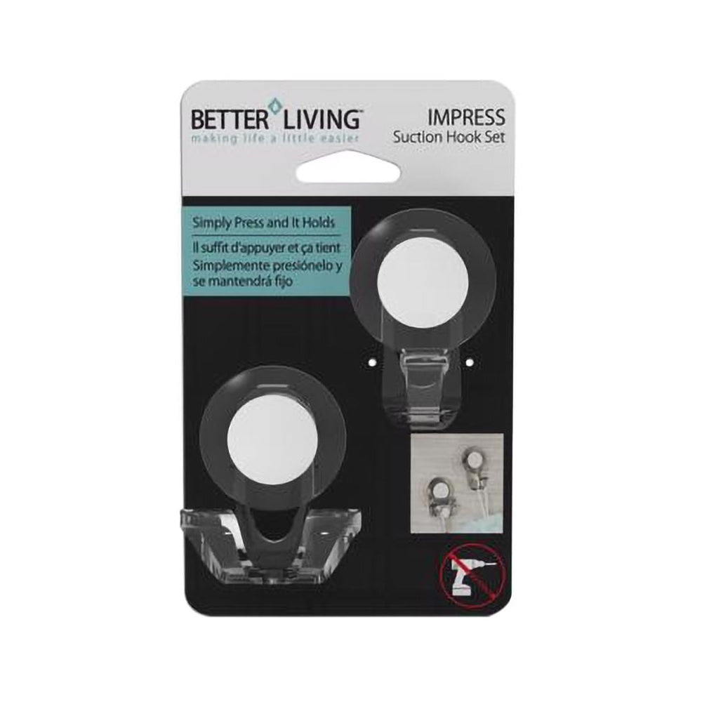 Better Living 13873 Matte Bath Hook, 3 inch, Clear