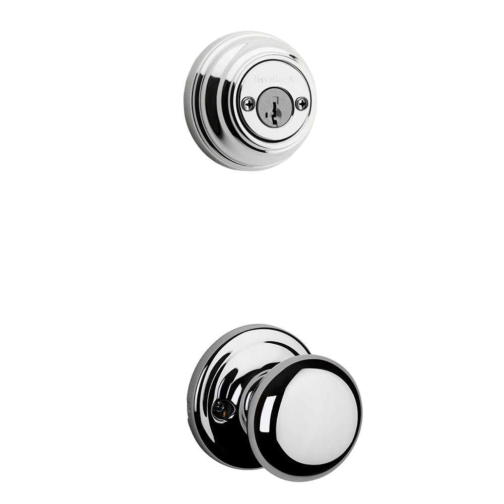 Kwikset 967H 26GC Hancock Knob Inside Trim, Polished Chrome