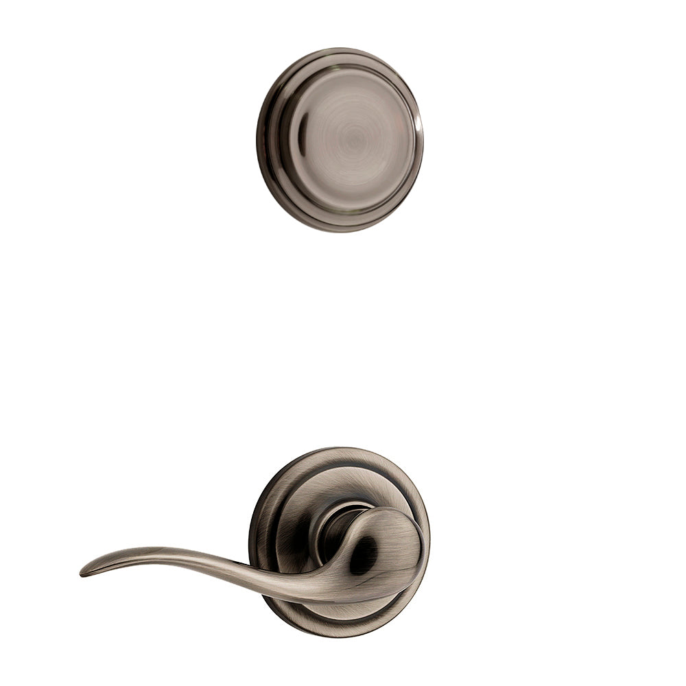 Kwikset 968TNL RH 15A Tustin Dummy Lever, Antique Nickel