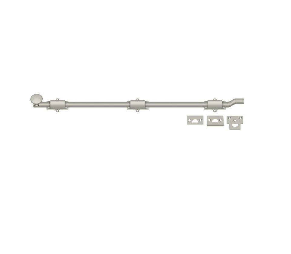 Deltana FPG2615 Surface Bolt with Off-Set, Satin Nickel, 26"