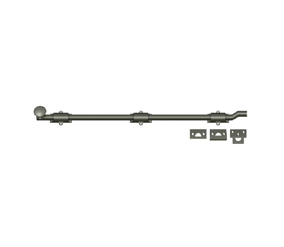 Deltana FPG2615A Surface Bolt with Off-Set, Antique Nickel, 26"