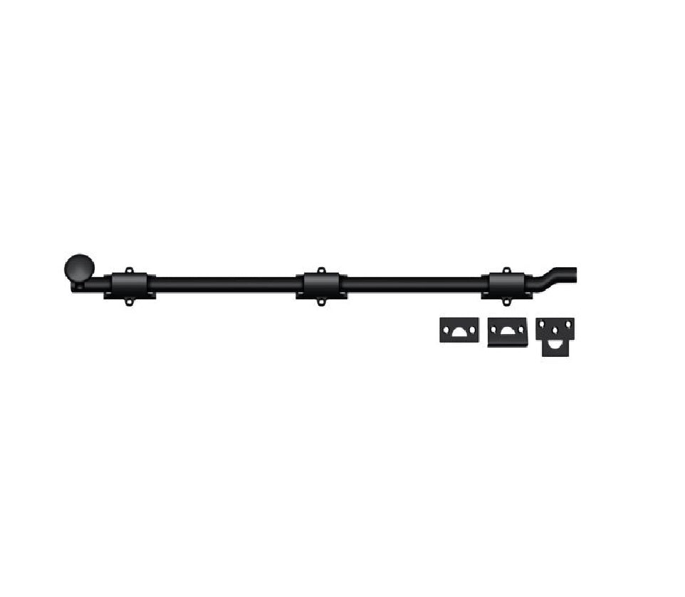 Deltana FPG2619 Surface Bolt with Off-Set, Black, 26"