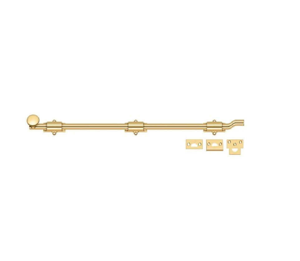 Deltana FPG26CR003 Surface Bolt with Off-Set, Lifetime Brass, 26"