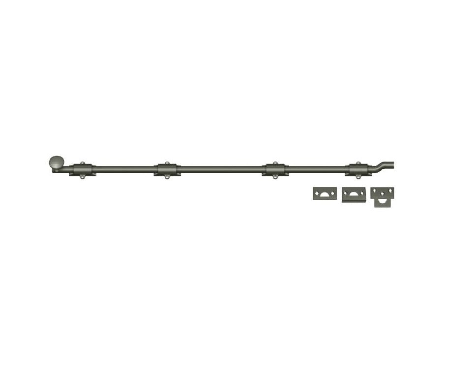 Deltana FPG4215A Surface Bolt with Off-Set, Antique Nickel, 42"