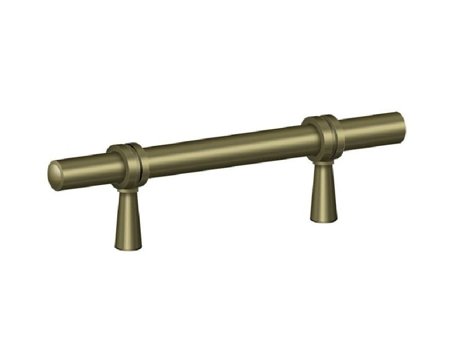 Deltana P310U5 Adjustable Pull, Antique Brass