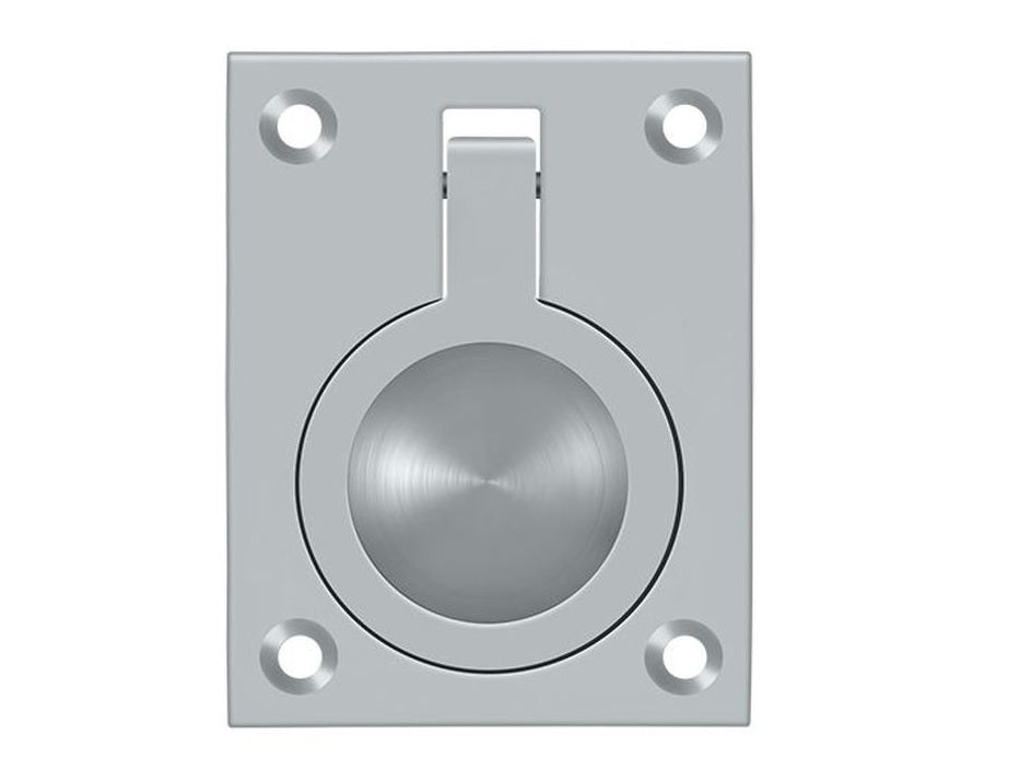 Deltana FRP25U26D Flush Ring Pull, Satin Chrome