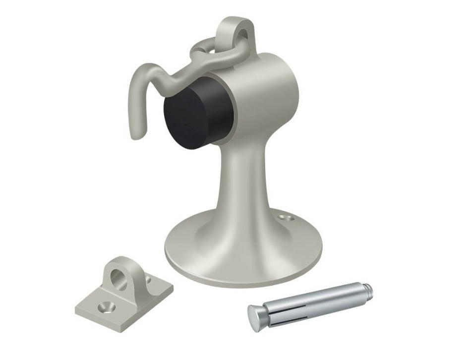 Deltana DSF444U15 Cement Floor Mount Bumper, Satin Nickel