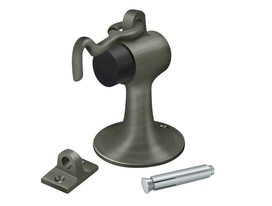 Deltana DSF444U15A Cement Floor Mount Bumper, Antique Nickel