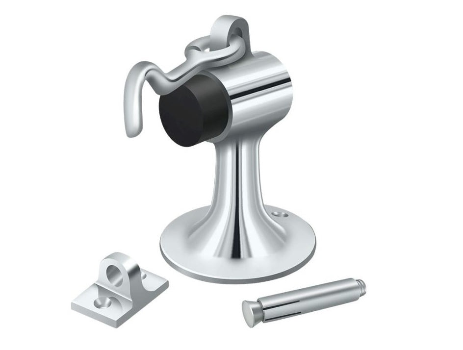 Deltana DSF444U26 Cement Floor Mount Bumper, Bright Chrome