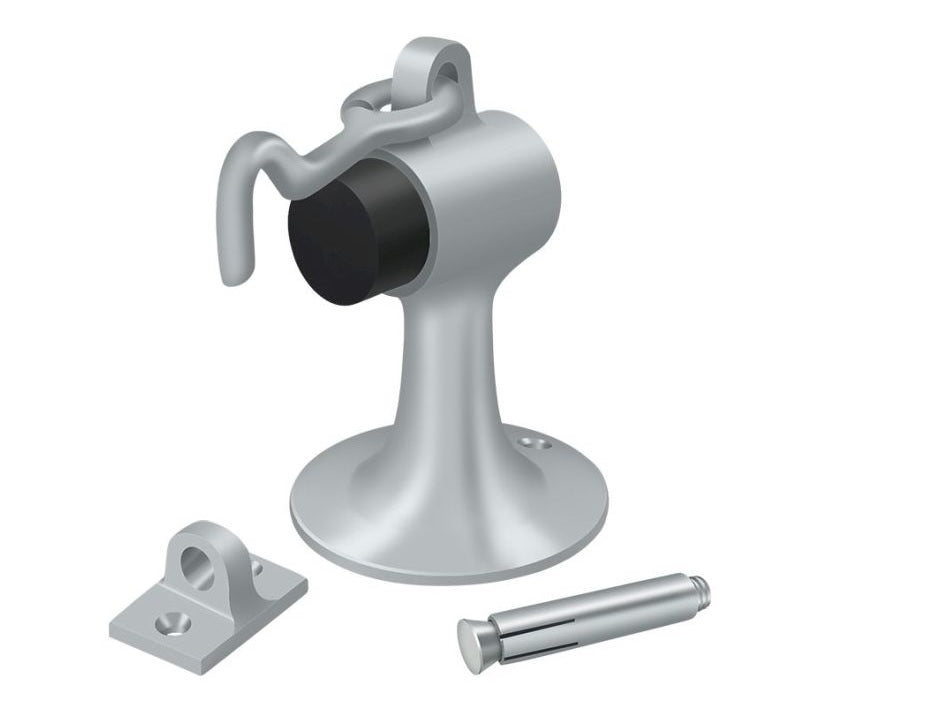 Deltana DSF444U26D Cement Floor Mount Bumper, Bright Chrome