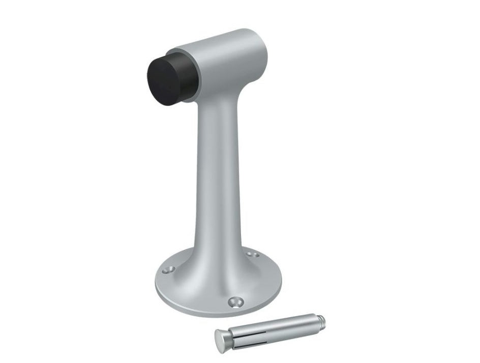 Deltana DSF600U26D Floor Mount Bumper, Satin Chrome, 6"