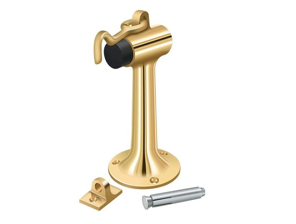 Deltana DSF630CR003 Floor Mount Bumper, Lifetime Brass, 6"