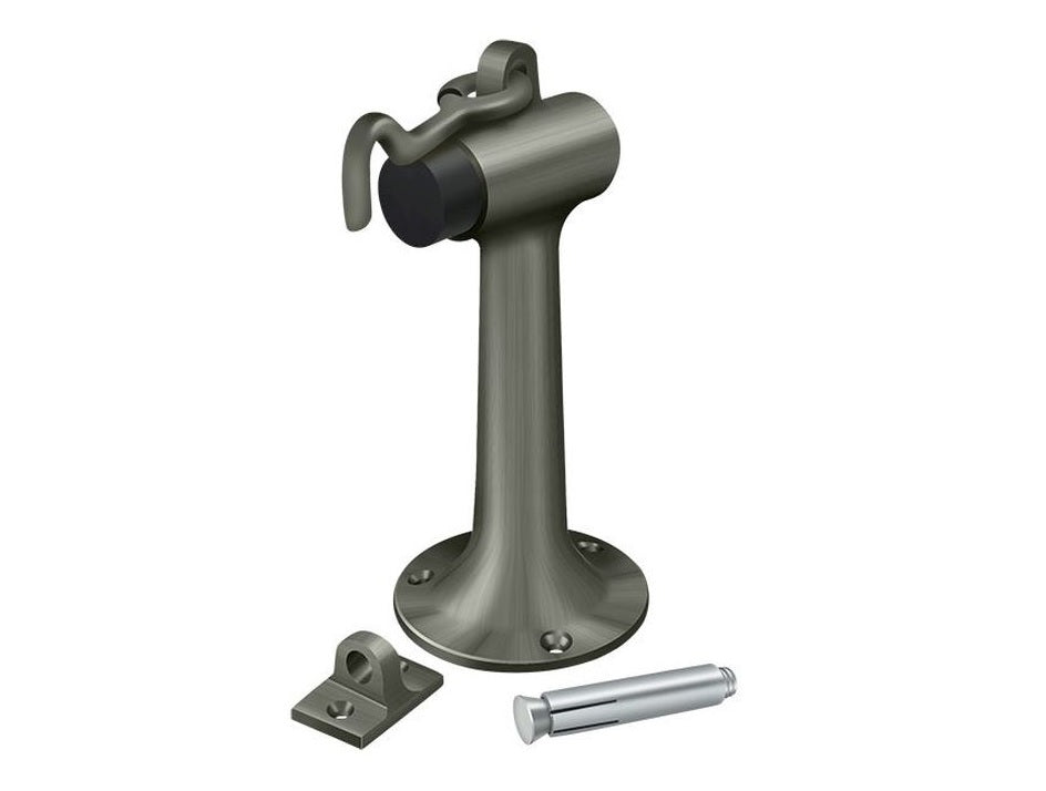 Deltana DSF630U15A Floor Mount Bumper, Antique Nickel, 6"