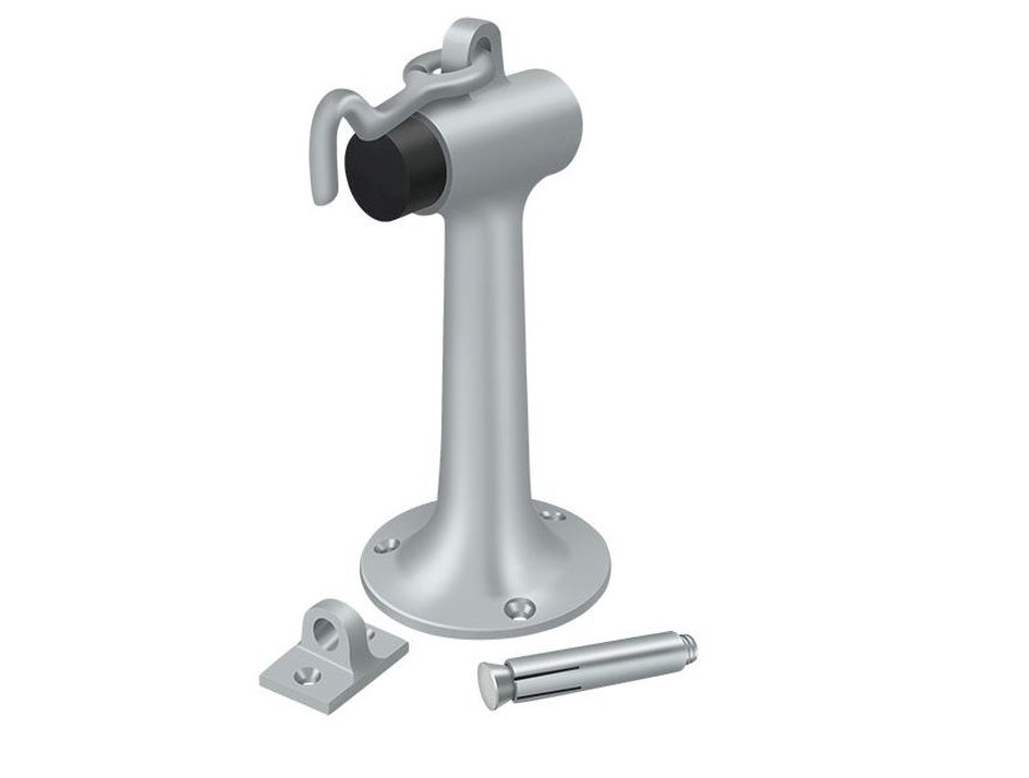 Deltana DSF630U26D Floor Mount Bumper, Satin Chrome, 6"