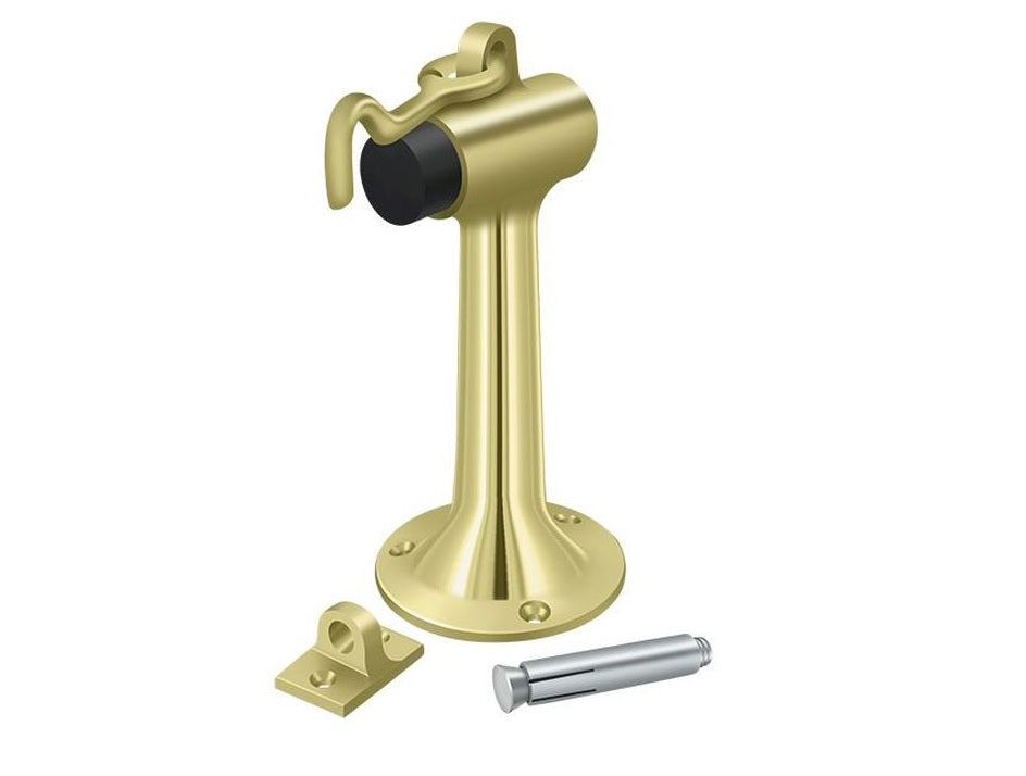Deltana DSF630U3 Floor Mount Bumper, Bright Brass, 6"