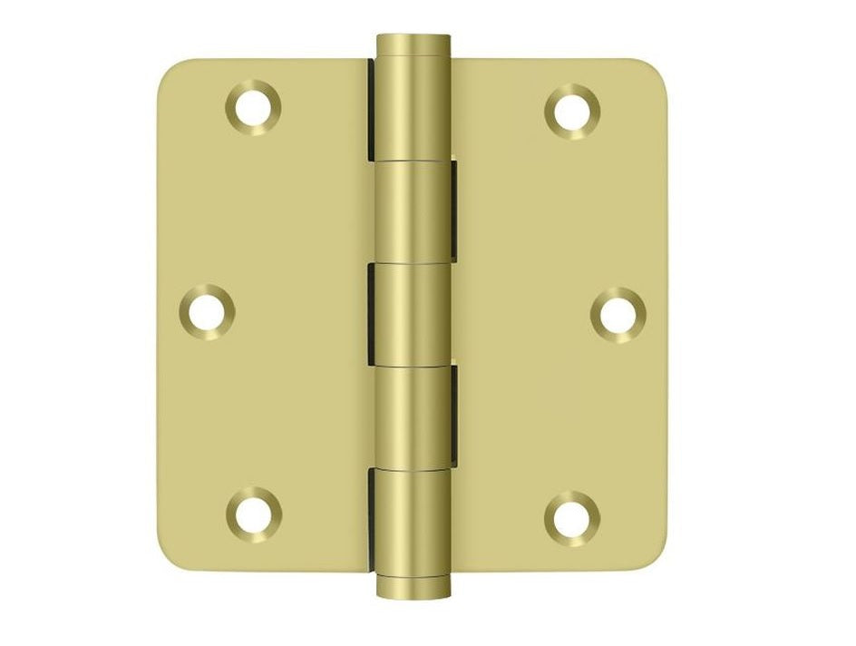 Deltana DSB35R43-R Residential Radius Hinge, Bright Brass