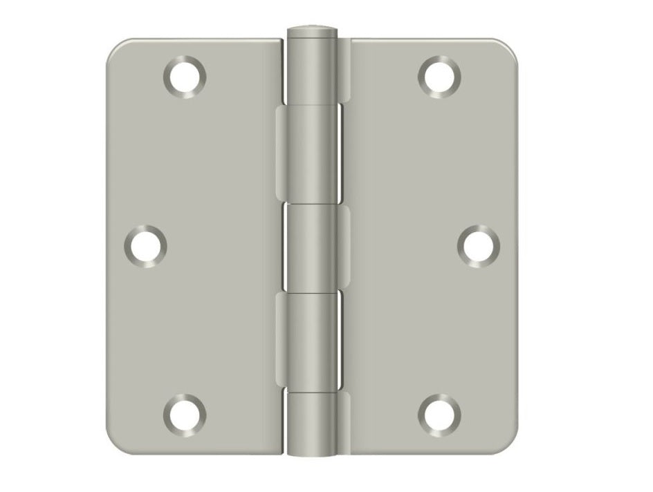 Deltana S35R415 Residential Thickness Radius Hinge, Satin Nickel