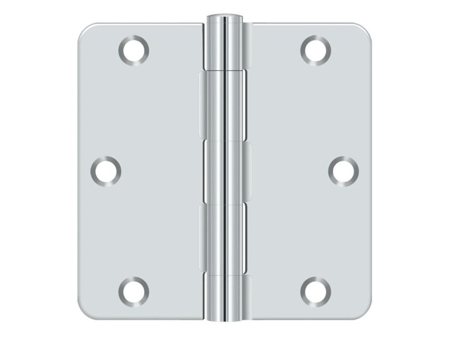 Deltana S35R426 Residential Thickness Radius Hinge, Bright Chrome