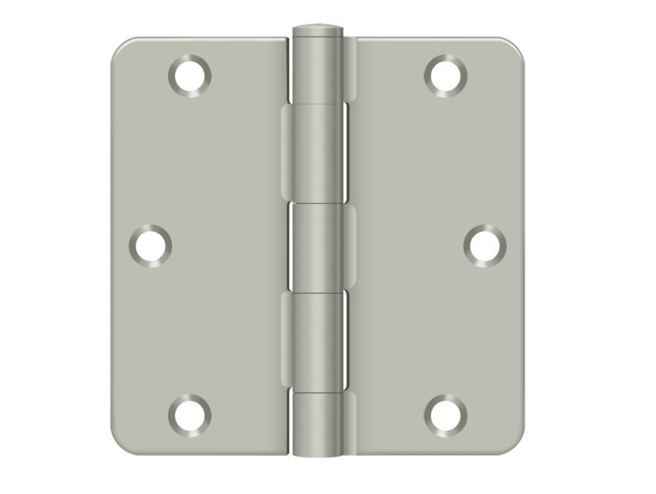 Deltana S35R4BK15 Residential Thickness Radius Hinge, Satin Nickel