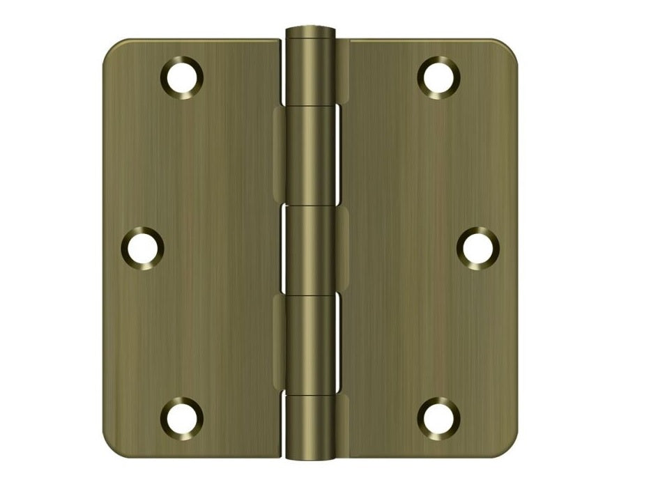 Deltana S35R4BK5 Residential Thickness Radius Hinge, Antique Brass