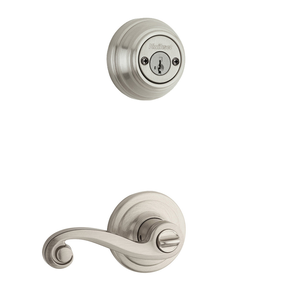 Kwikset  979LL RH 15 SMT Lido Right Hand Lever, Satin Nickel