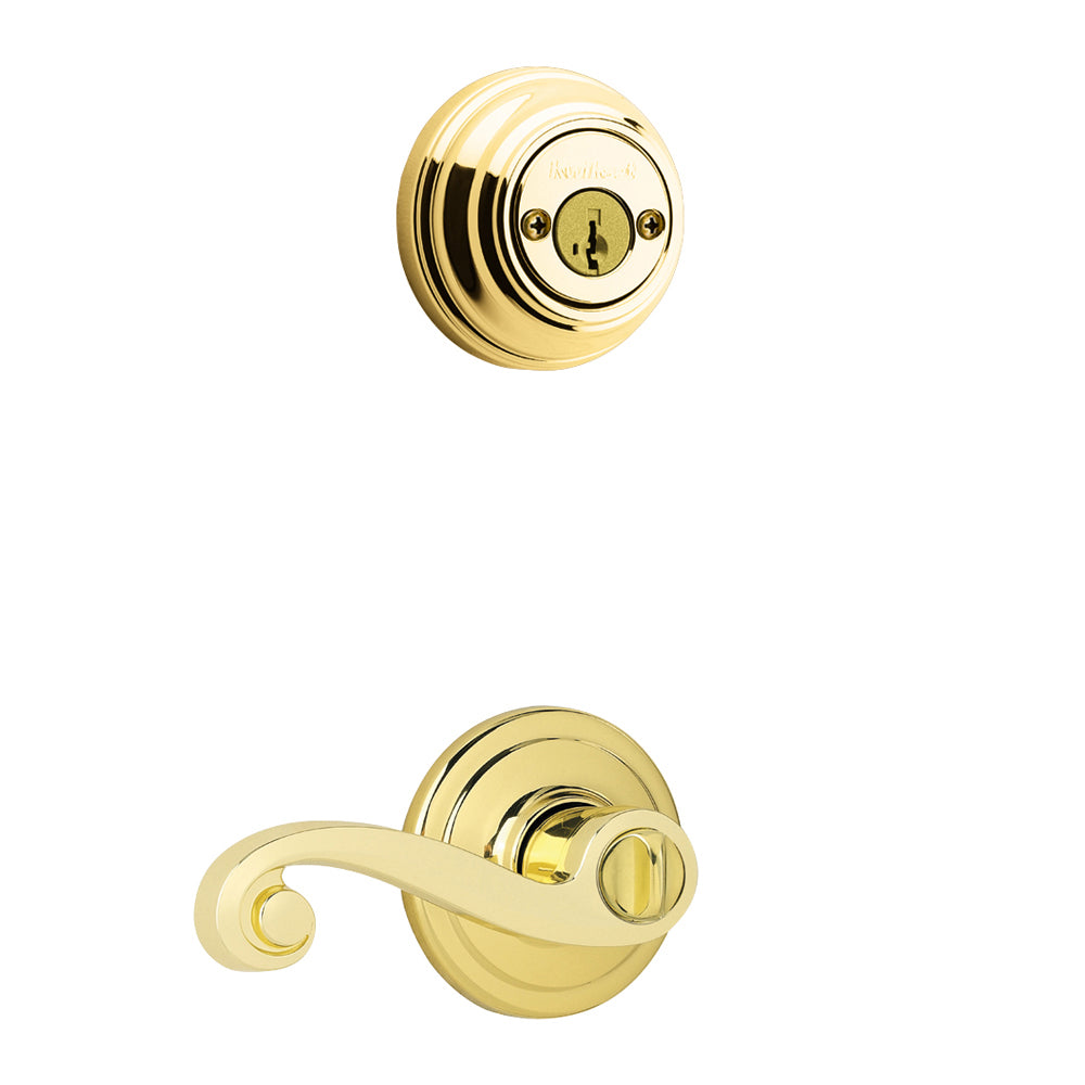 Kwikset  979LL RH 15 SMT Lido Right Hand Lever, Polished Brass