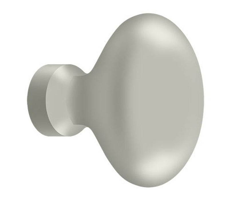 Deltana KE125U15 Oval/Egg Shape Cabinet Knob, Satin Nickel