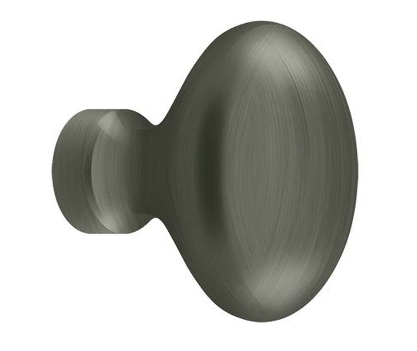 Deltana KE125U15A Oval/Egg Shape Cabinet Knob, Antique Nickel