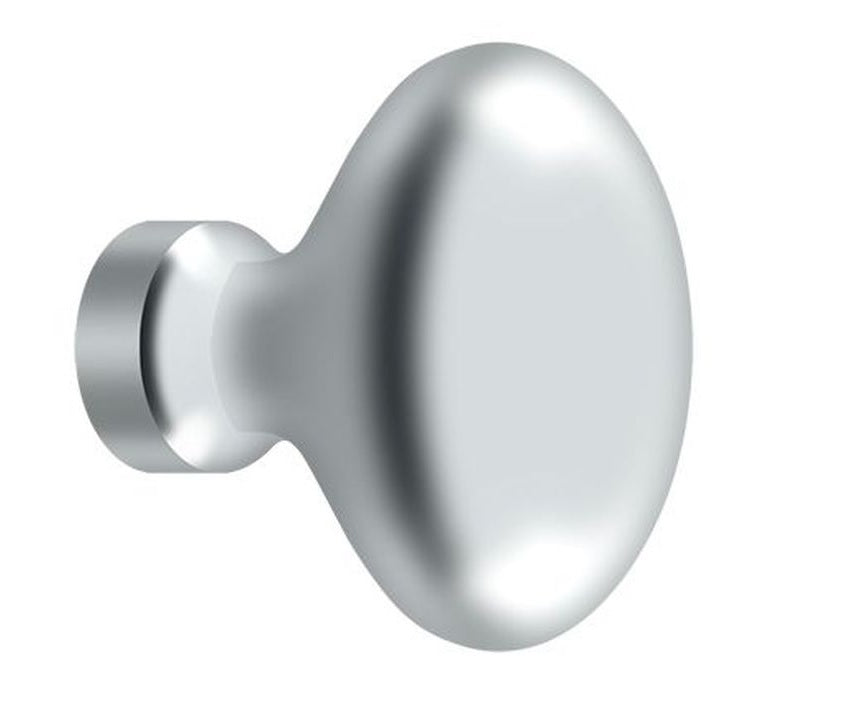 Deltana KE125U26 Oval/Egg Shape Cabinet Knob, Bright Chrome